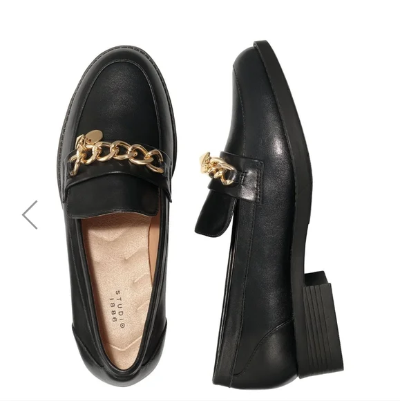 LOAFERS WITH CHAIN & CHARMS DETAIL size 8 NWT - Picture 5 of 5